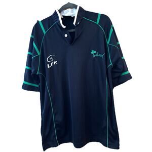 LFR Men’s Live For Rugby Ireland Jersey Sz M Blue Green Athletic Wear Athleasure